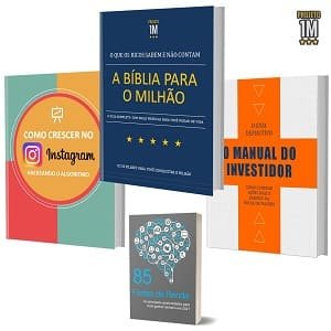 três livros do Projeto Milhão